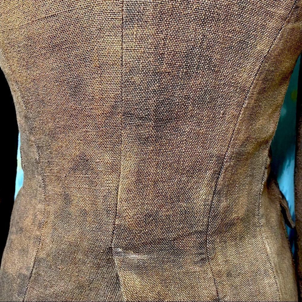 Ralph Lauren Collection Italian Linen Winslow Antique Brown Field Jacket - Picture 10 of 16